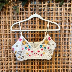 Floral Embroidered Tank Top